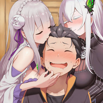 Emilia & Echidna x Subaru - SFW
