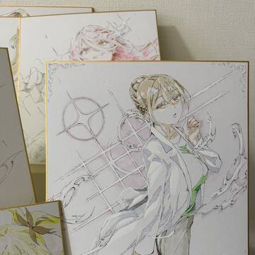 色紙5枚目描きました