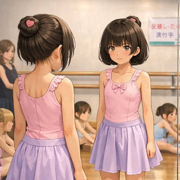 バレエ教室に体験の真琴くん