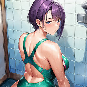 競泳水着の女性