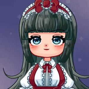 フリーモデル「赤色ロリィタの女の子（3等身）」