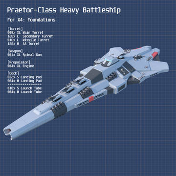 プラエトル級重戦艦(X4:Foundations Mod艦船)