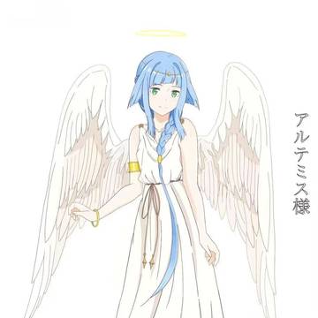 Xのフォロワー様100人記念イラスト——天使アルテミス様