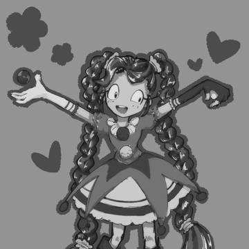 一回グレースケールにしてから描いたやつ！