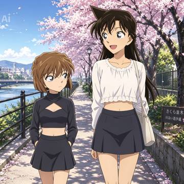 公園を散歩する哀蘭
