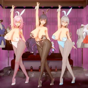 【芽衣】×【爱莉希雅】×【布洛妮娅】与脏大叔的情人酒店大战