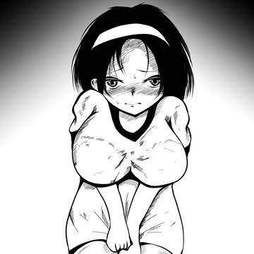 おトイレ順番待ち中のおっきな娘