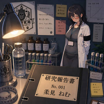 研究報告書 No.001 柔見ねむ 自己観察記録｜表紙イメージ