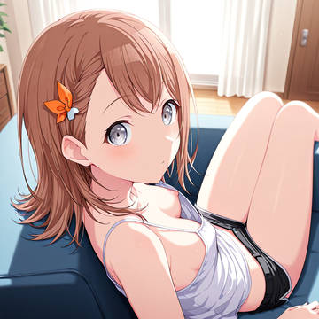 みのり キャミソール胸チラ