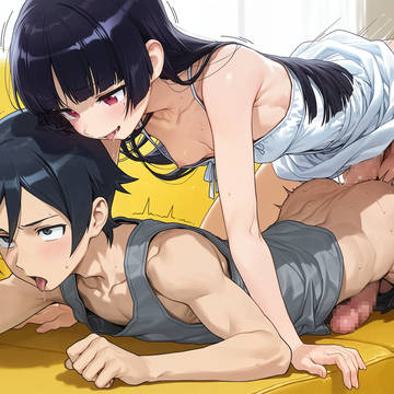 黒猫 逆アナル