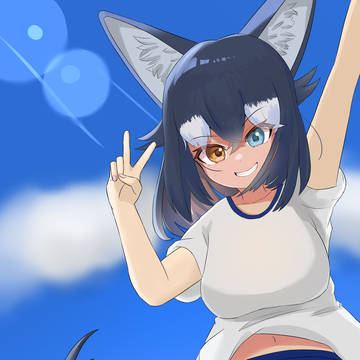 【Skeb】体操服姿のタイリクオオカミ