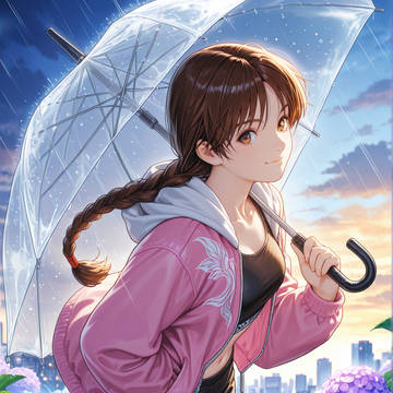 梅雨入り☔×ユリサカザキ×紫陽花