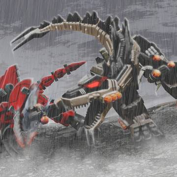 超竜、豪雨に蛮勇振るう