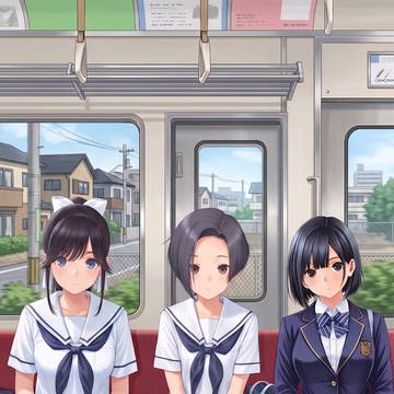 電車通学中。