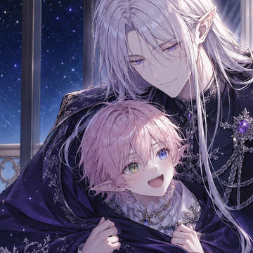 【AI絵】ユーリのマントが欲しくてねだってるアルベルト【BL】