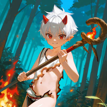 小惡魔衣服燒起來了