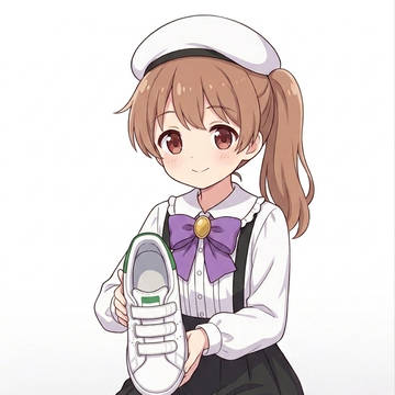 スニーカーの中を見せるひまりちゃん