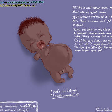 Comission - Baby nigga pregnant