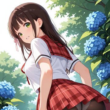 紫陽花とおパンツ
