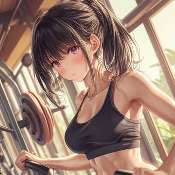Takina Inoue at the gym