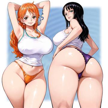 Nami and Robin in TANKTOP