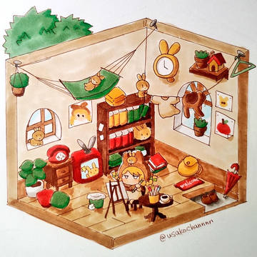 オリキャラ　うさこちゃんの部屋