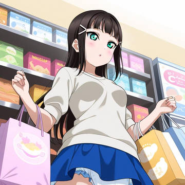 お買い物中のダイヤ