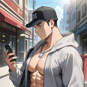 街頭拍攝肌肉帥哥
