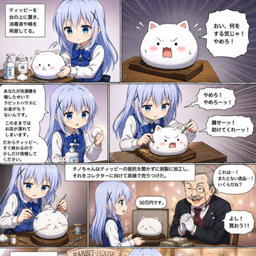 ティッピーを剥製にするチノちゃん