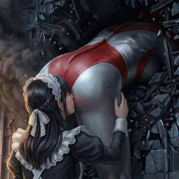 巨大メイドがユリアン王女の尻にご奉仕