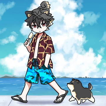 犬ついてきた