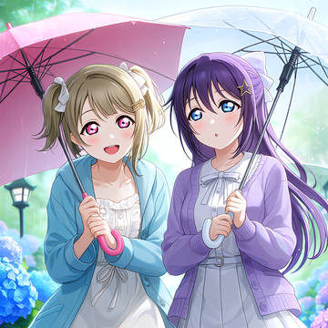 アジサイ梅雨散歩、かすみとしずく