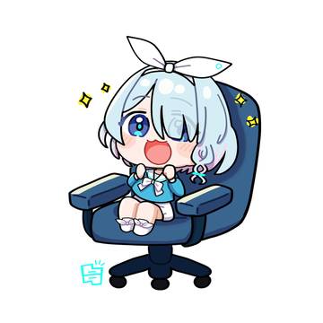 先生の椅子に乗ったアロナ