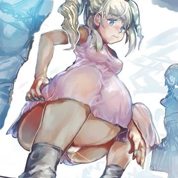 落としたスマホを拾いたいボテ腹お漏らし少女