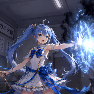 黒い霧に立ち向かうシルフィ