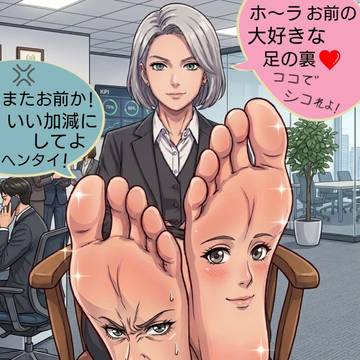 A woman giving orders to a foot
