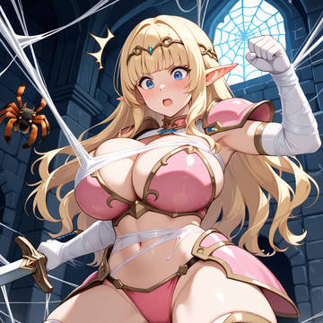 エルフプリンセス　蜘蛛糸攻撃