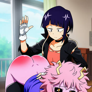 Jirou spanking Mina