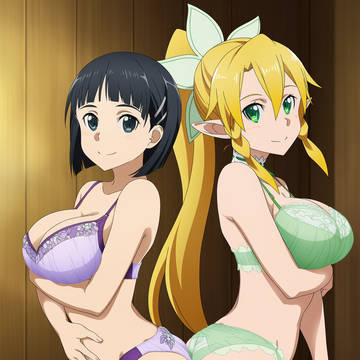 直葉&リーファ 下着姿