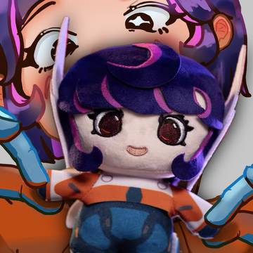 Juno and her silly plushie