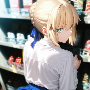 from behind