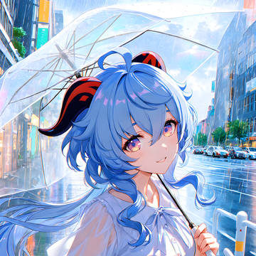 雨の日と甘雨