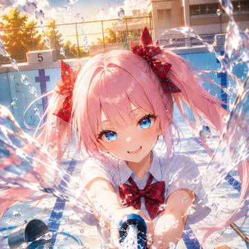 先輩！　ほらほら、きれいにしてあげるー♪