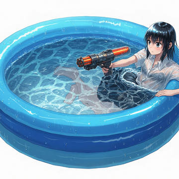 夏っぽい3Dモデル販促Grok君ver