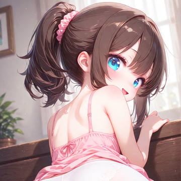 少女のいろんなパンチラ~後ろから~(タイツ版)