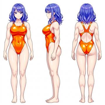 女子大生水泳部3面図