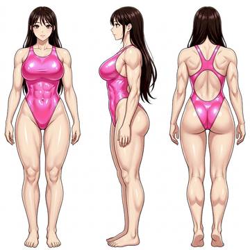 女子大生水泳部3面図
