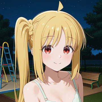 虹花ちゃんは公園で下着を脱いだ。