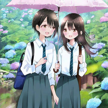 梅雨冷えと紫陽花