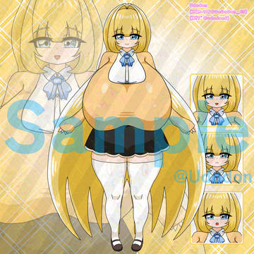 動く立ち絵アニメーションっ💛金髪ロング爆乳ちゃん💕